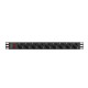 Lanberg PDU-09F-0300-BK unidad de distribución de energía (PDU) 9 salidas AC 1U Negro, Gris